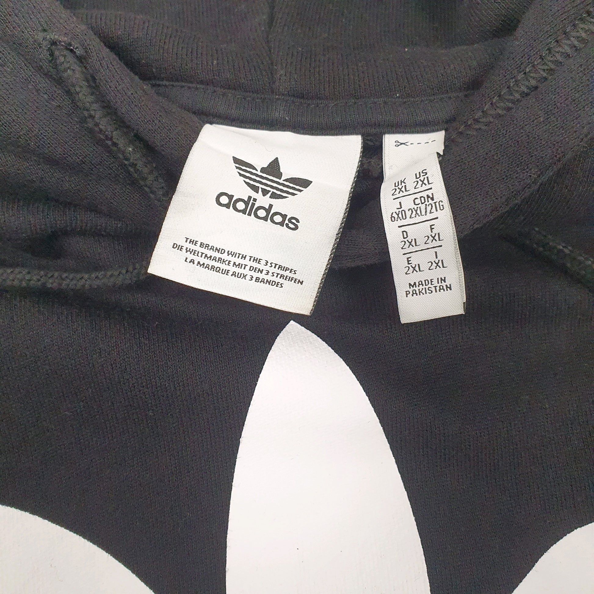 Mens Black Adidas Spellout Hoodie Jumper