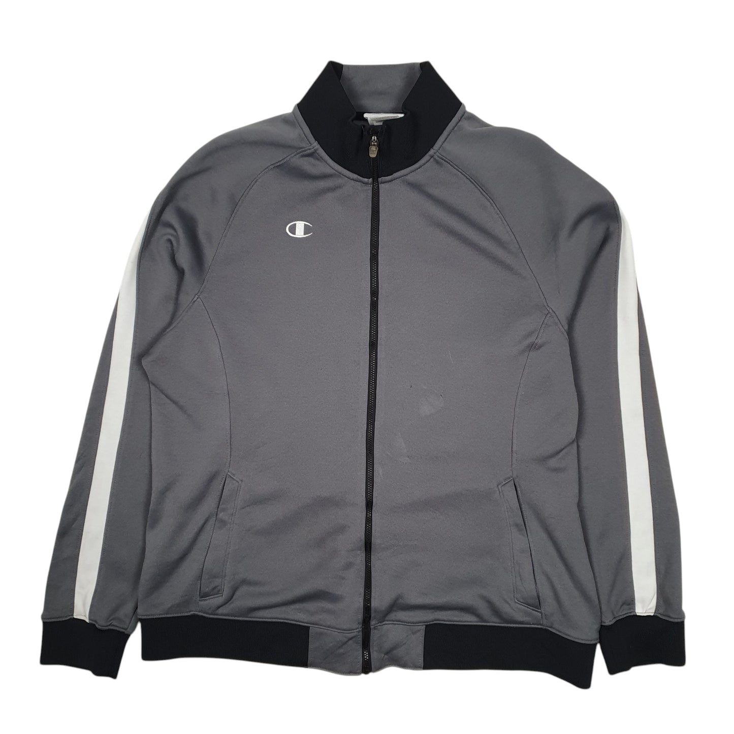 Womens Grey Champion Track Top Full Zip Jumper