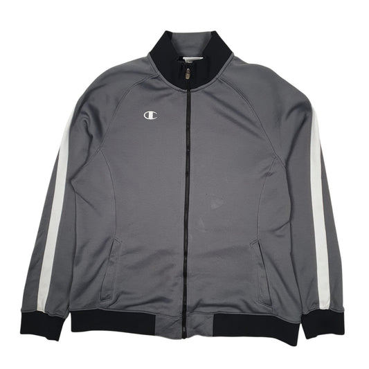 Womens Grey Champion Track Top Full Zip Jumper