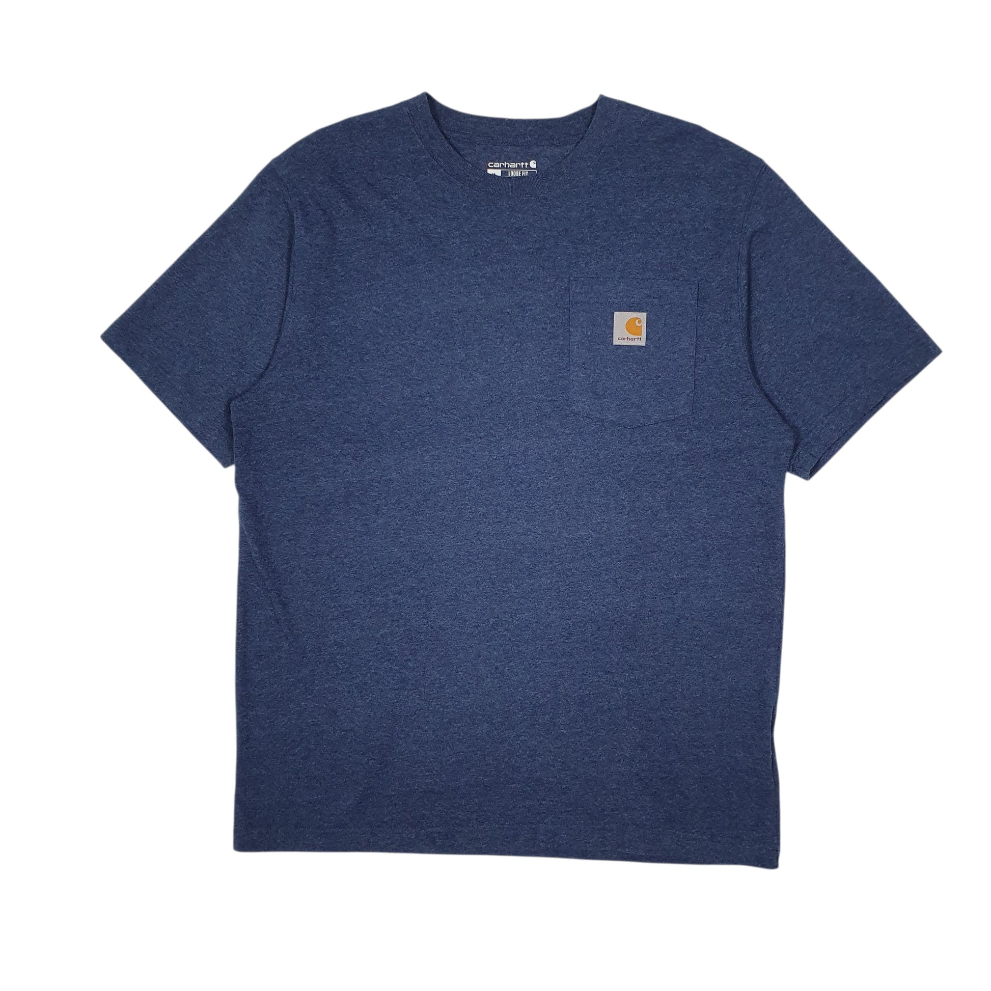 Mens Blue Carhartt  Short Sleeve T Shirt