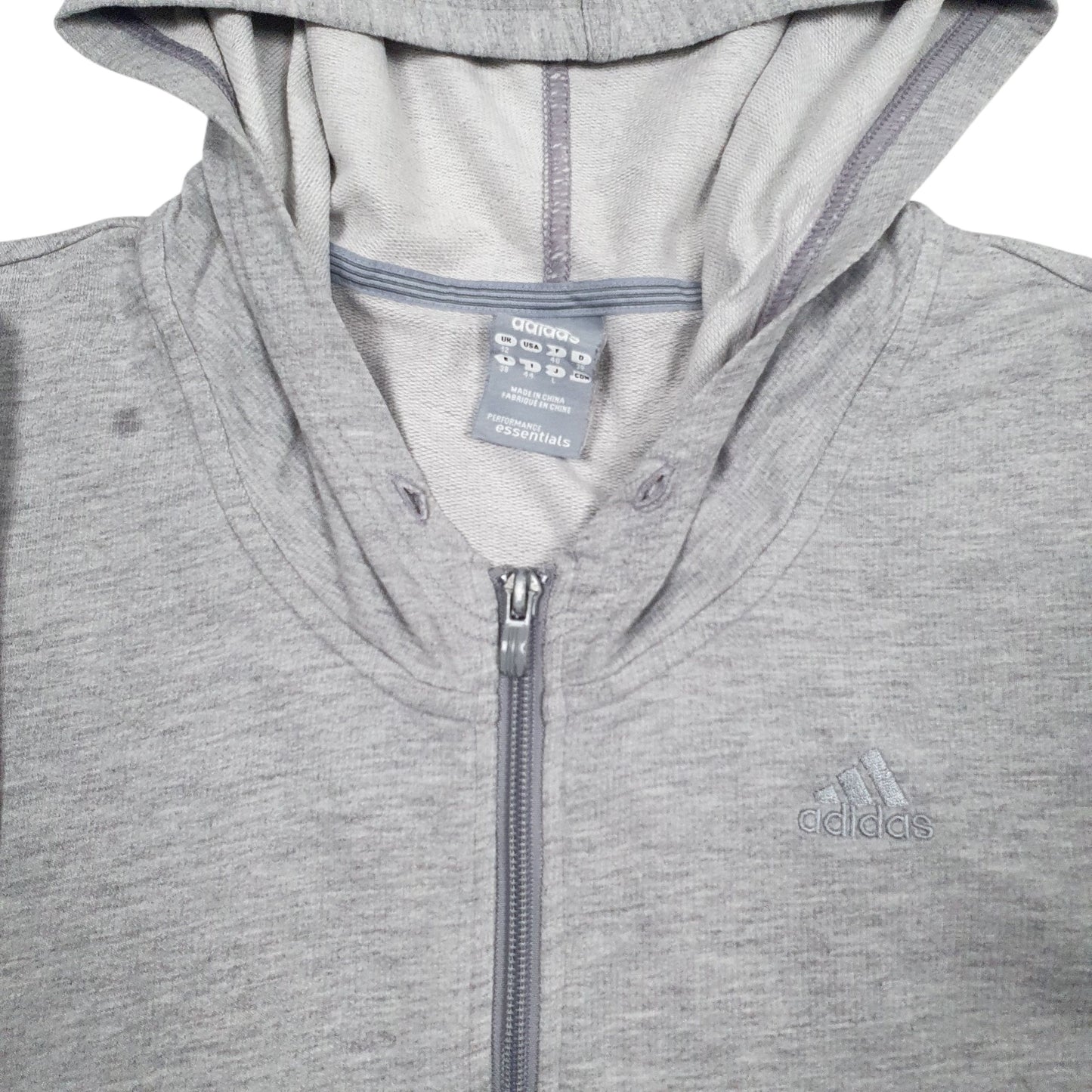 Mens Grey Adidas  Full Zip Jumper