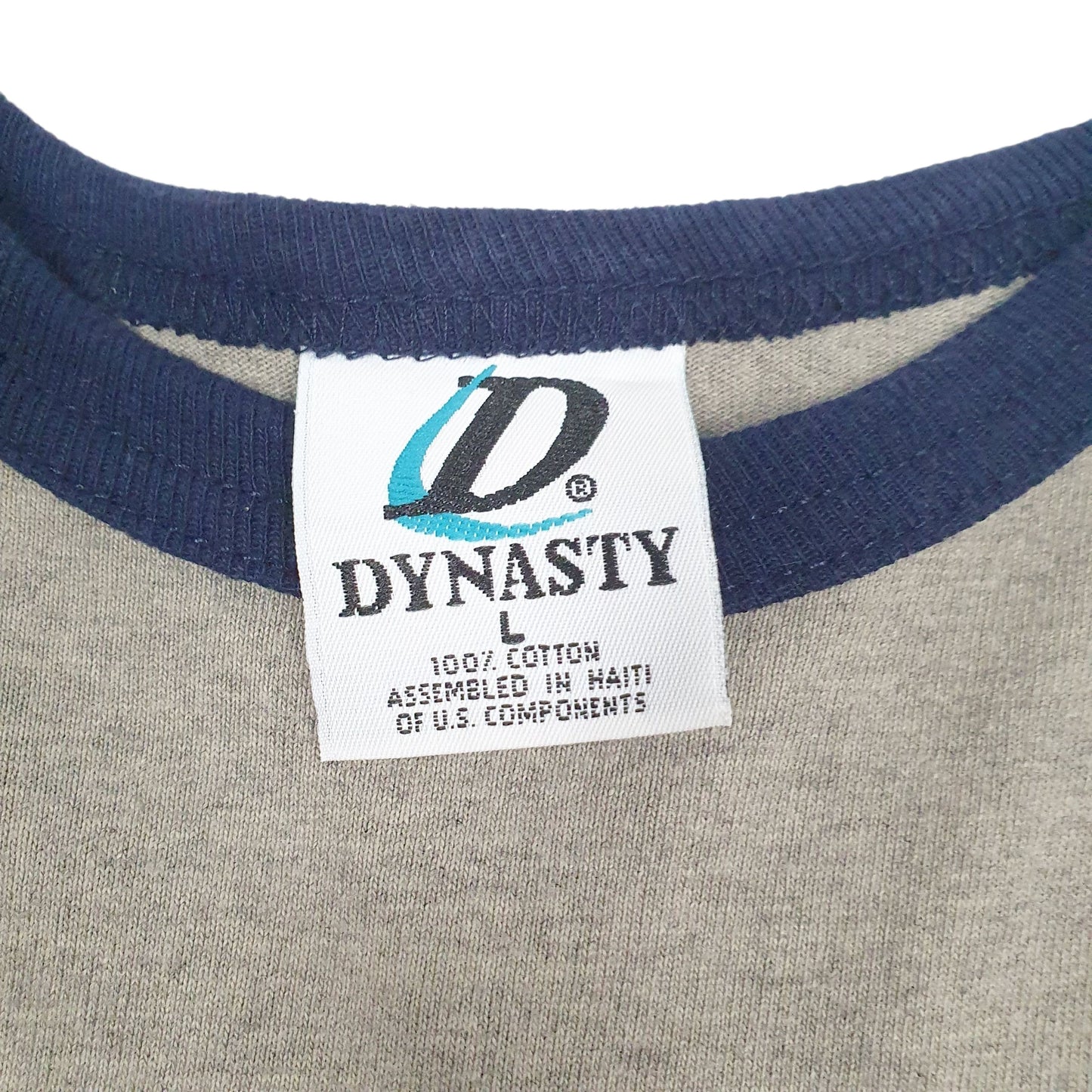 Mens Grey Dynasty Vintage 00s MLB New York Yankees Crewneck T Shirt