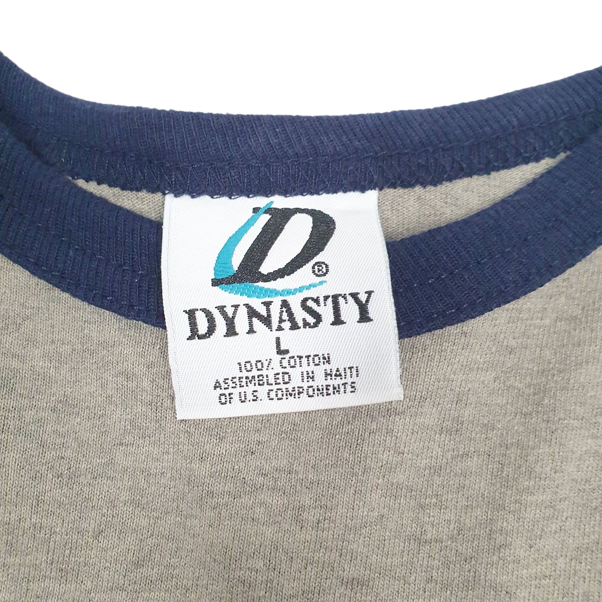 Mens Grey Dynasty Vintage 00s MLB New York Yankees Crewneck T Shirt