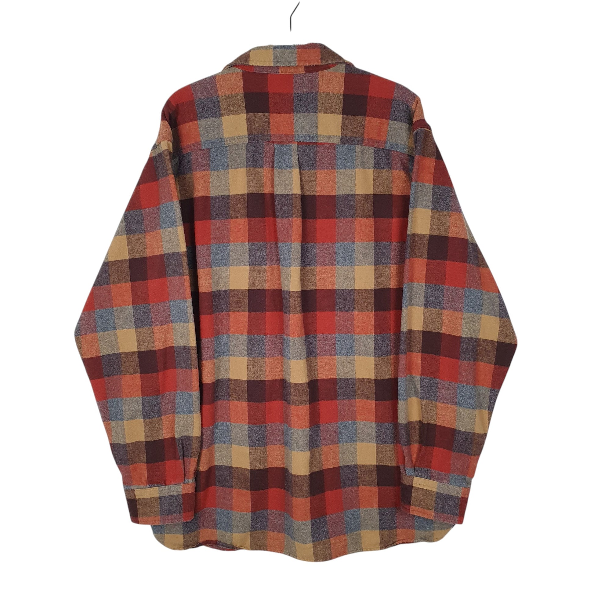 Mens Red L.L.Bean Thick Chamois  Shirt