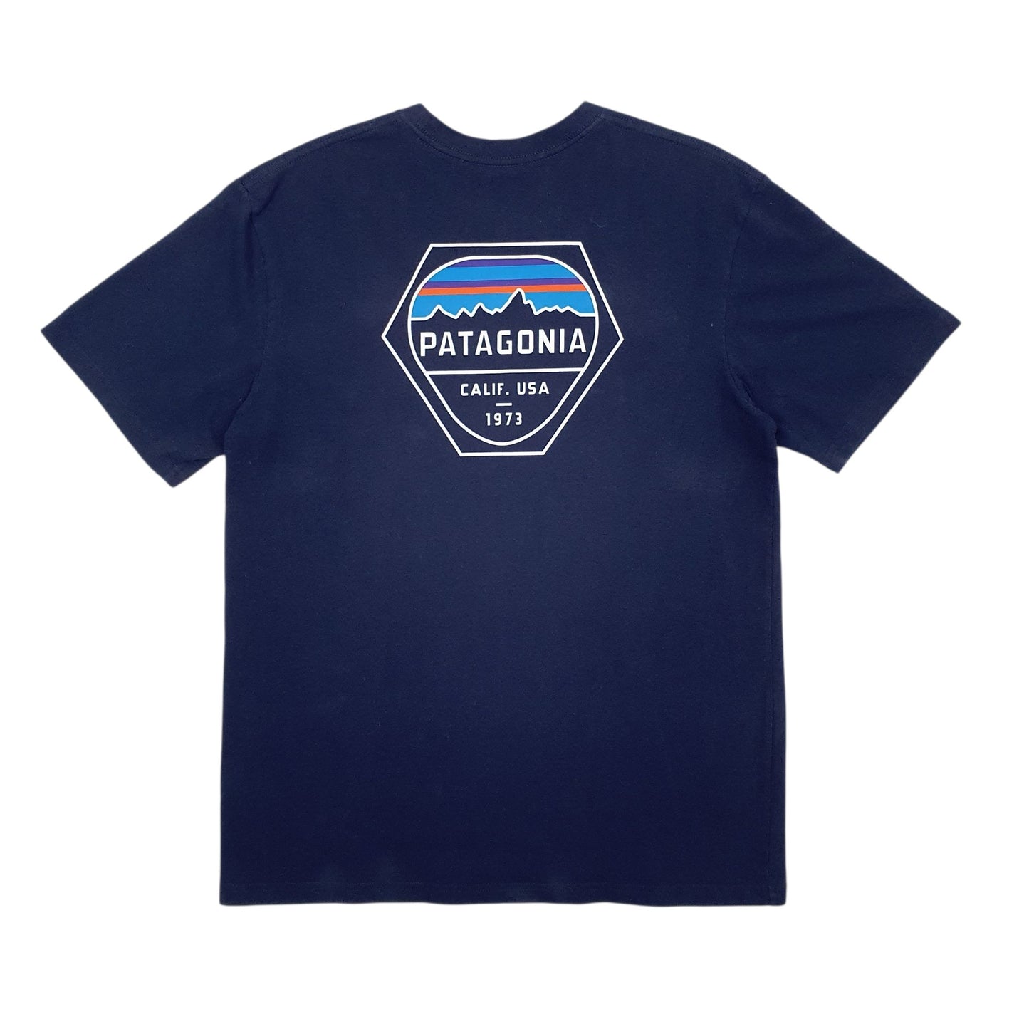 Mens Navy Patagonia   T Shirt