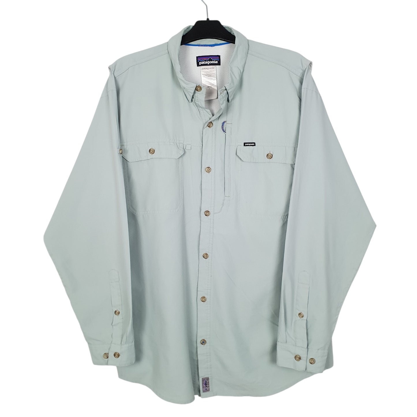 Mens Green Patagonia Sol Patrol Hiking Long Sleeve Shirt