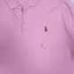 Mens Pink Polo Ralph Lauren Custom Slim Fit  Polo Shirt