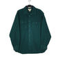 Mens Green L.L.Bean Thick Chamois Long Sleeve Shirt