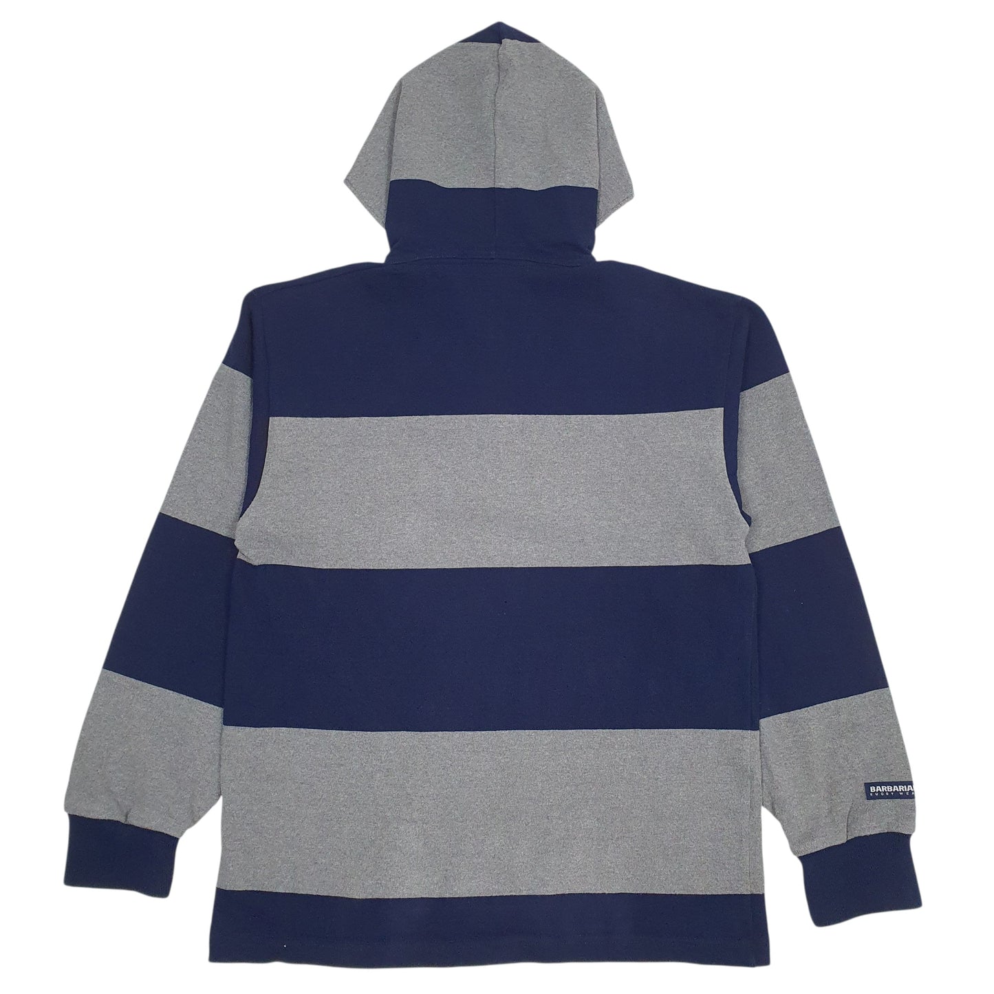 Mens Grey Barbarian Hooded Lacrosse  Polo Shirt