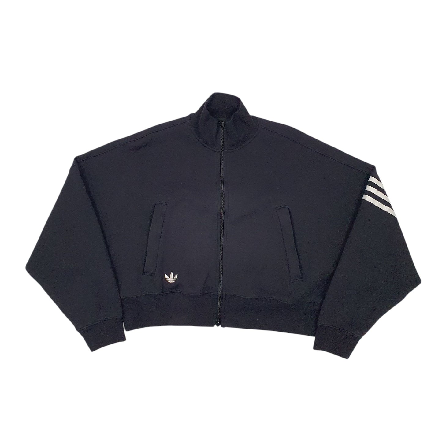 Womens Black Adidas  Full Zip Jumper