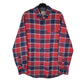 Mens Red L.L.Bean Plaid Long Sleeve Shirt