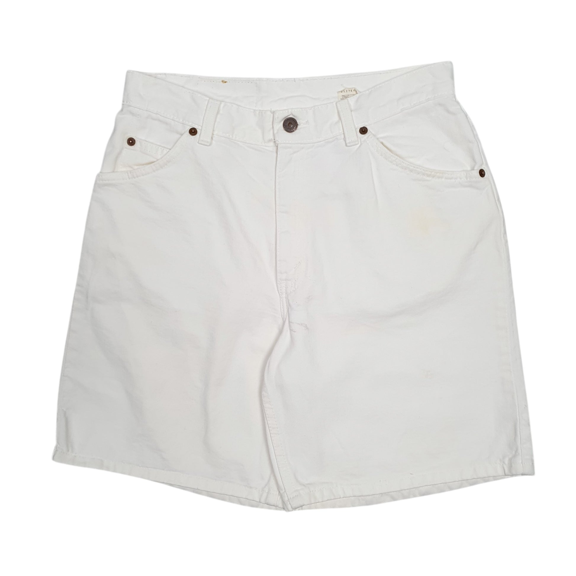 Mens White Levis 950 Orange Tab Vintage 90s Made In USA Denim Shorts