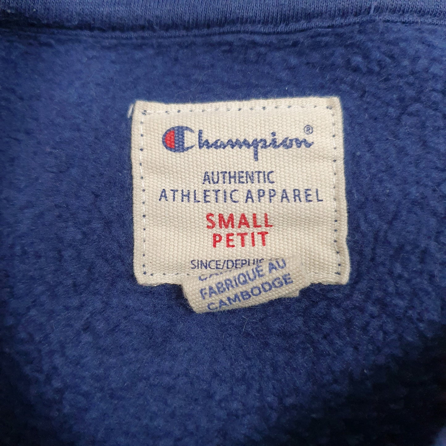 Mens Navy Champion Spellout Crewneck Jumper