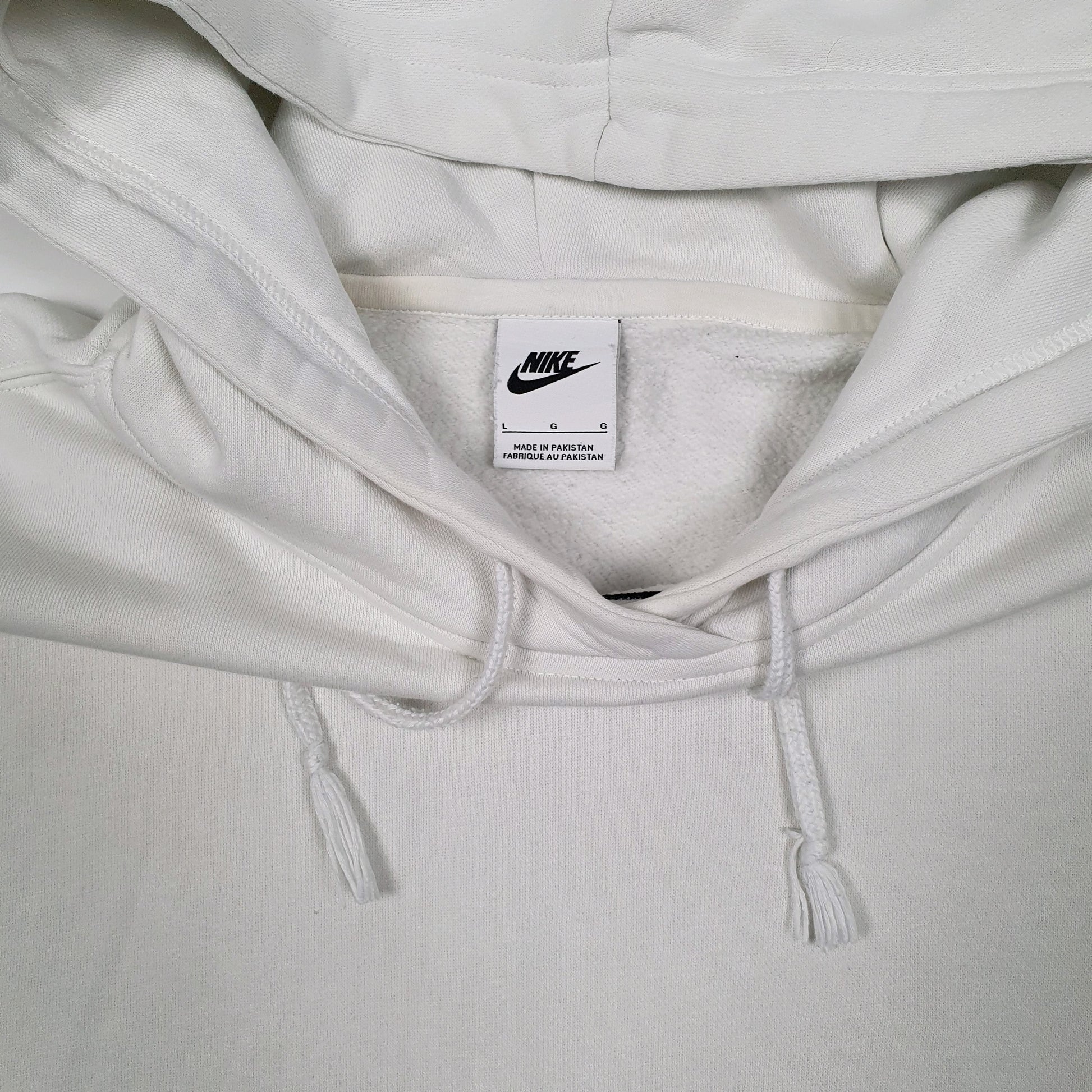 Womens White Nike Baggy Loose Hoodie Jumper