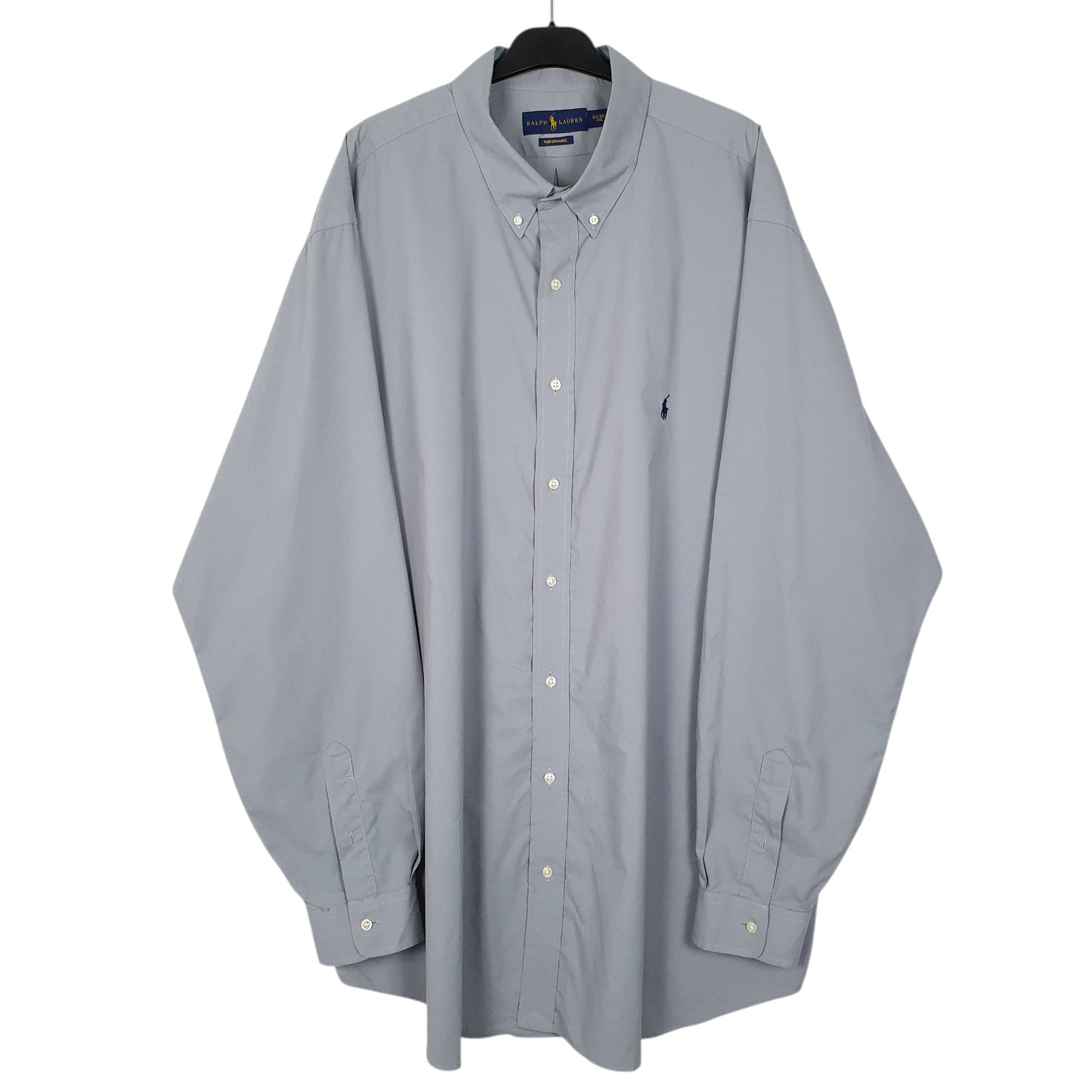 Mens Grey Ralph Lauren Performance Long Sleeve Shirt