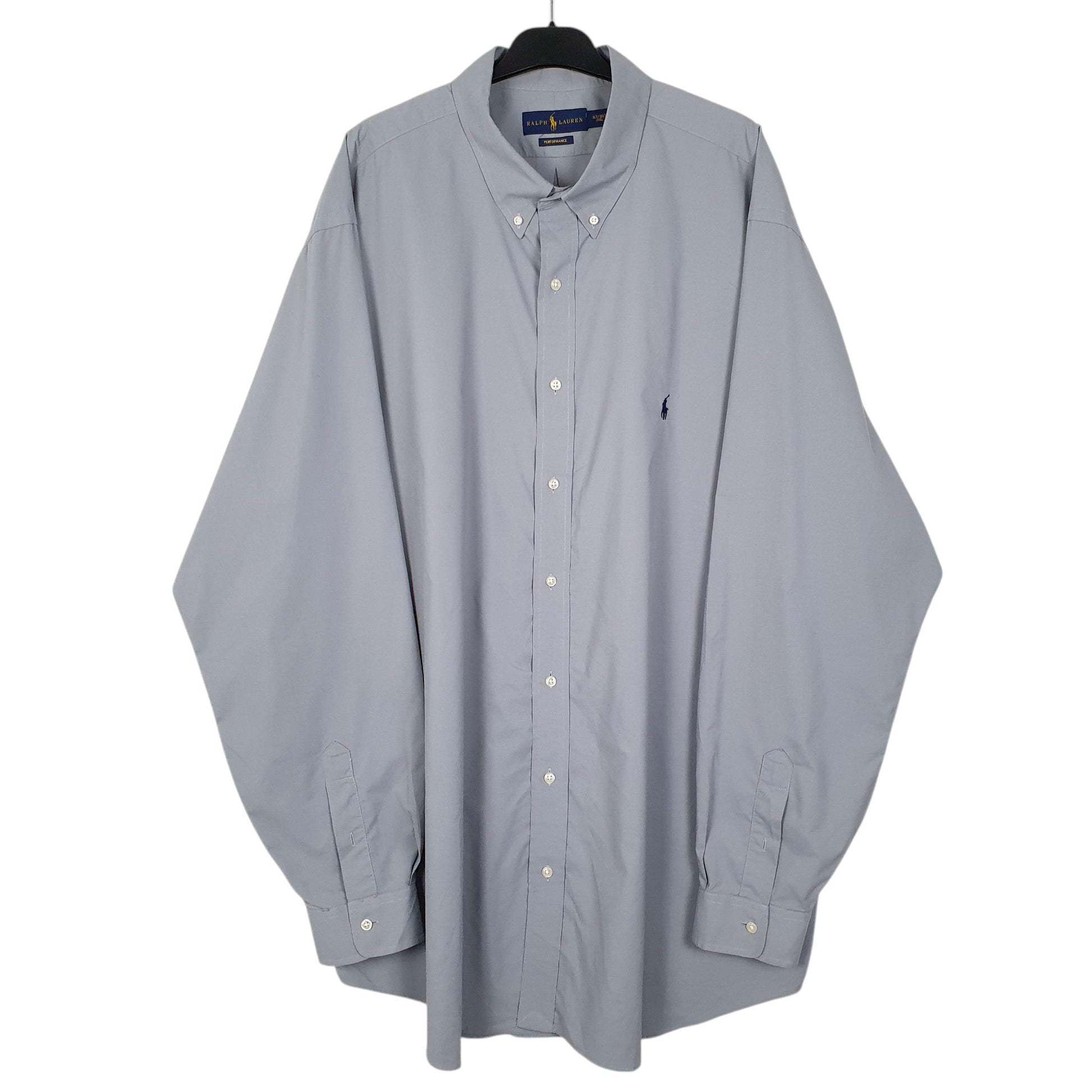 Mens Grey Ralph Lauren Performance Long Sleeve Shirt