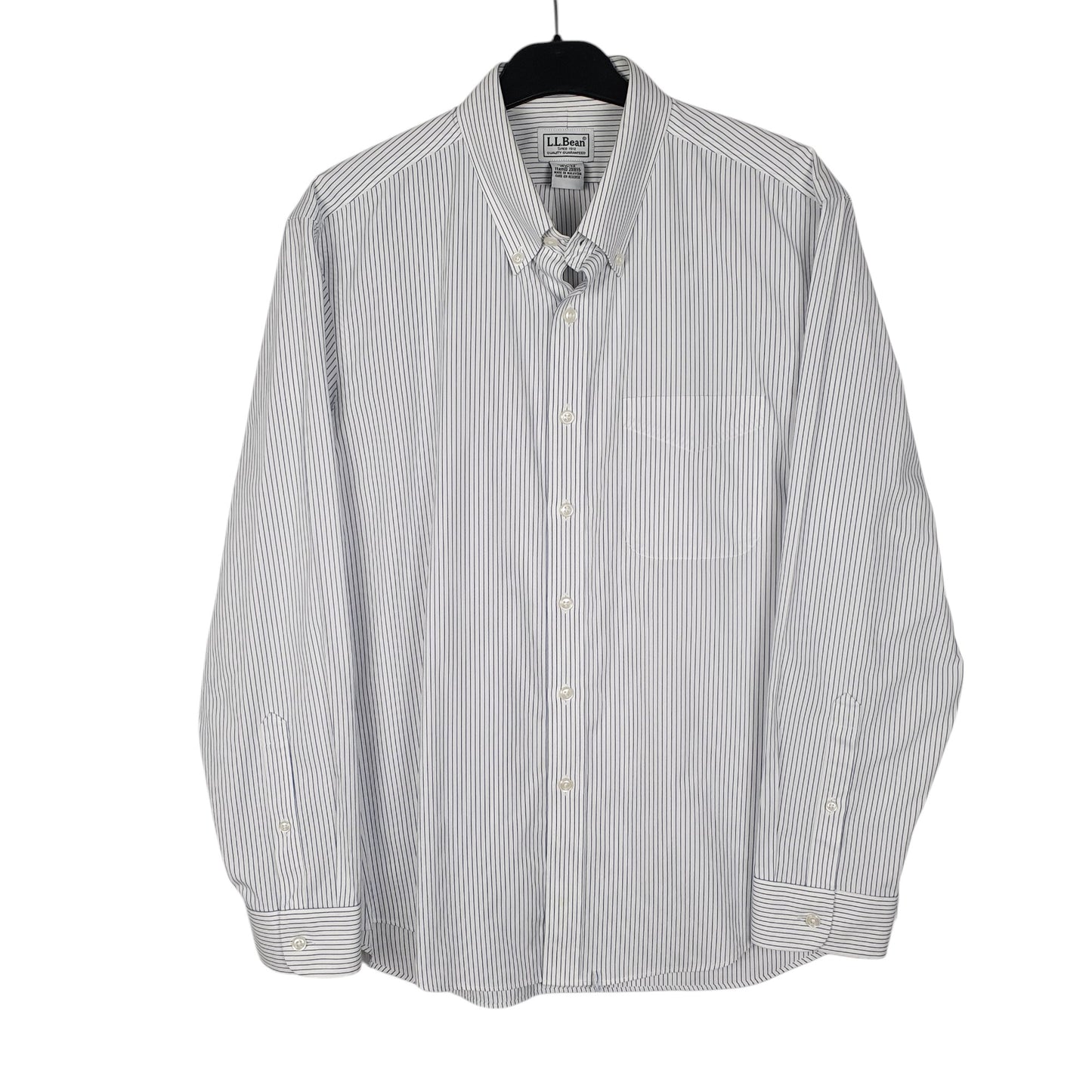 Mens White L.L.Bean  Long Sleeve Shirt