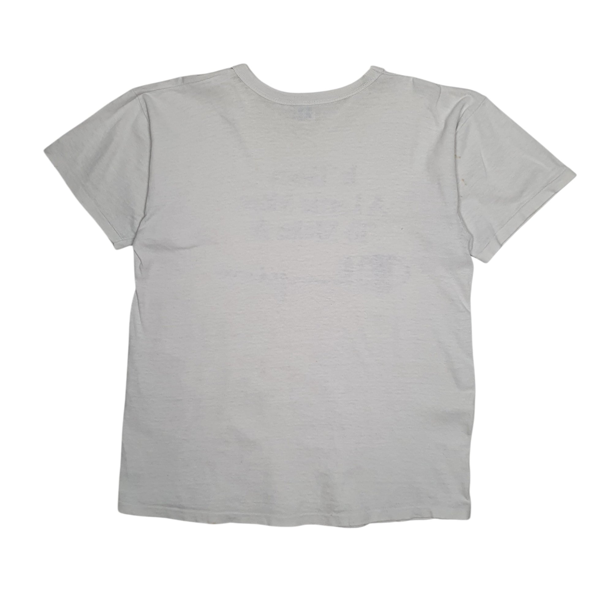 Mens White Champion Vintage 80s Made In USA Single Stitch  T Shirt