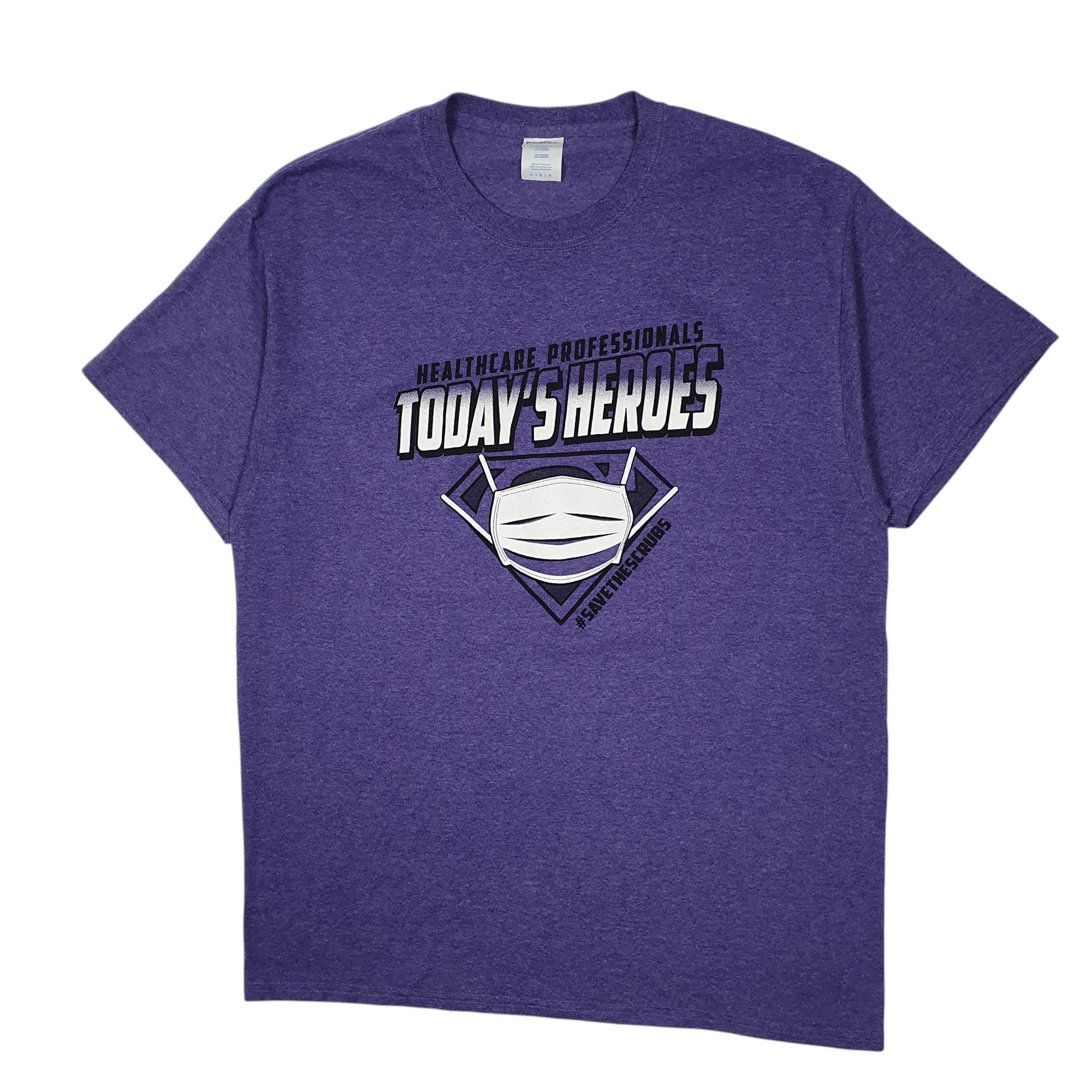 Mens Purple Port & Company Healthcare NHS Short Sleeve T Shirt