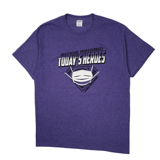 Mens Purple Port & Company Healthcare NHS Short Sleeve T Shirt