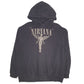 Mens Black H&M Baggy Nirvana Hoodie Jumper