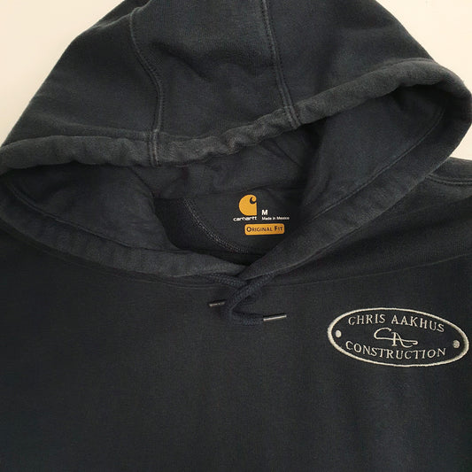 Mens Navy Carhartt Construction Hoodie Jumper