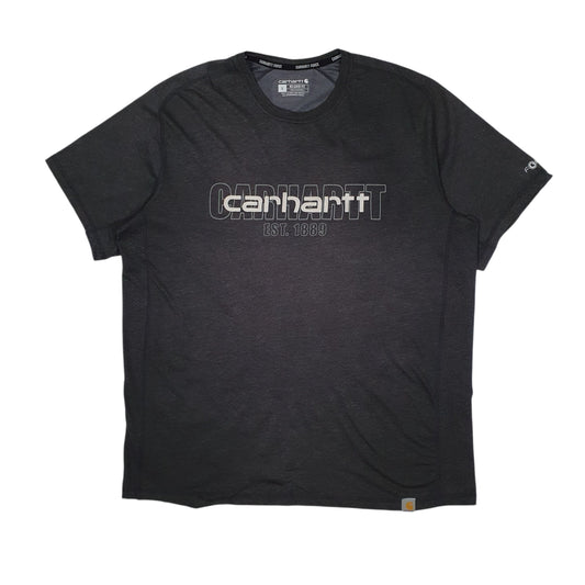 Mens Grey Carhartt Force Activewear Short Sleeve T Shirt