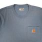 Mens Blue Carhartt  Quarter Zip T Shirt