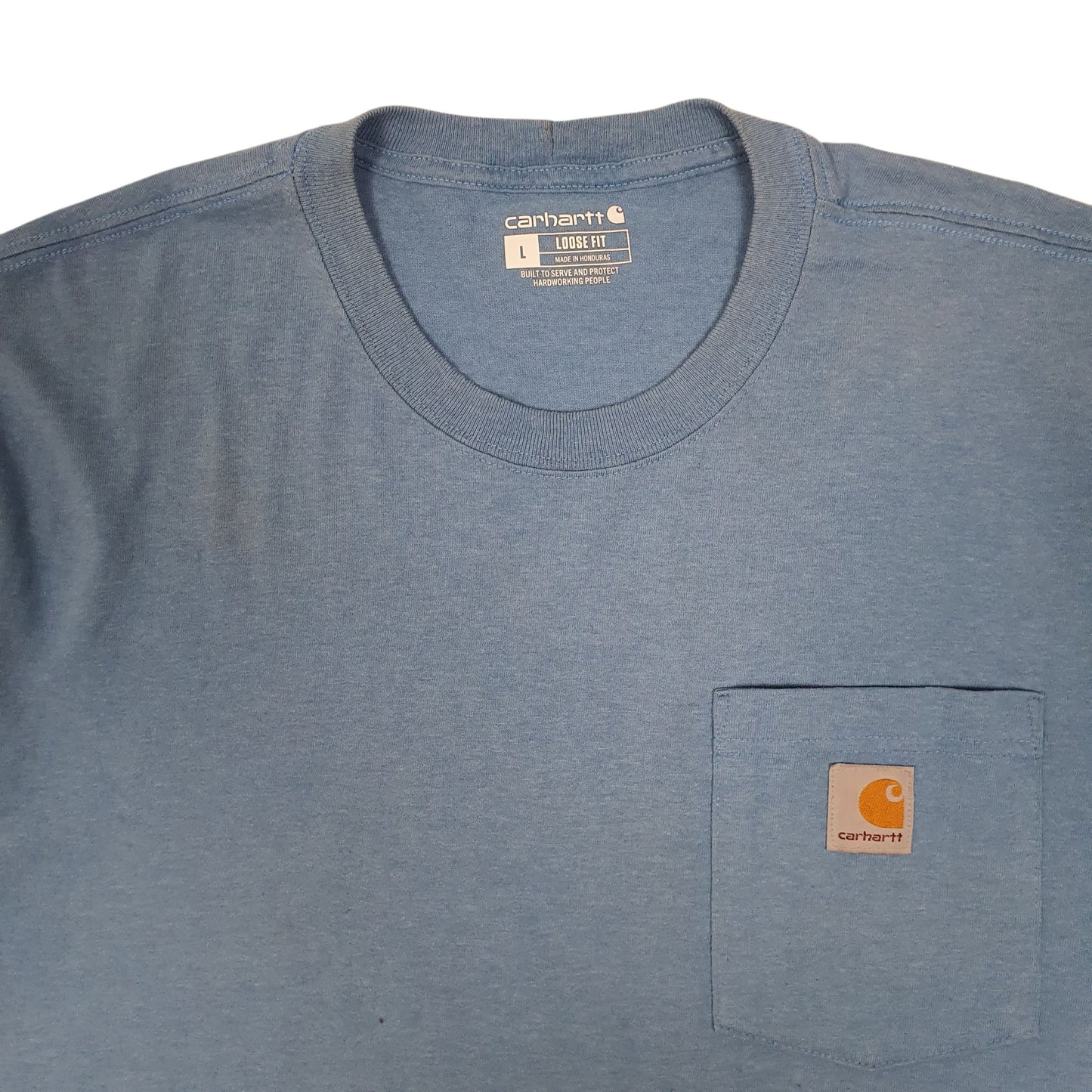 Mens Blue Carhartt  Quarter Zip T Shirt