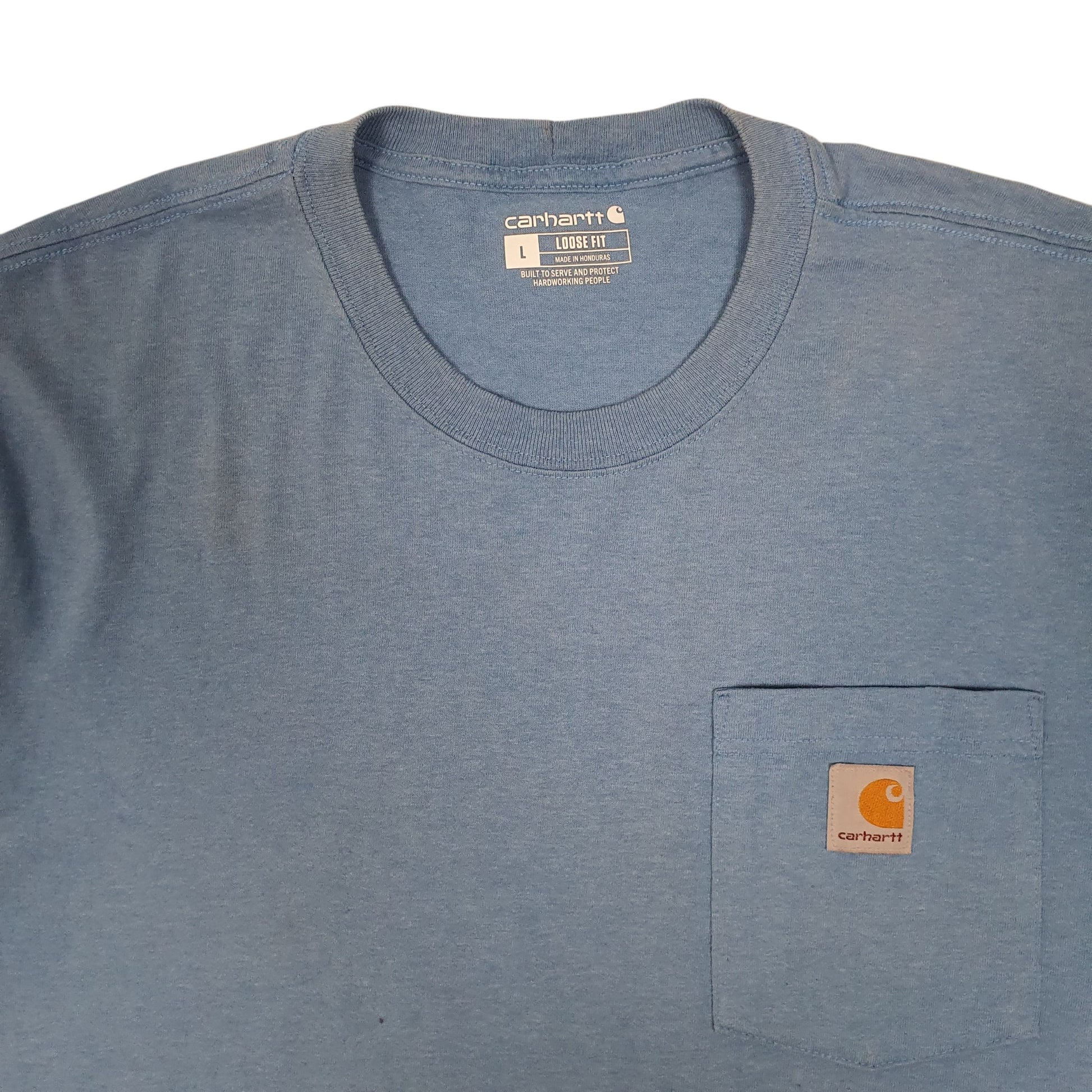 Mens Blue Carhartt  Quarter Zip T Shirt