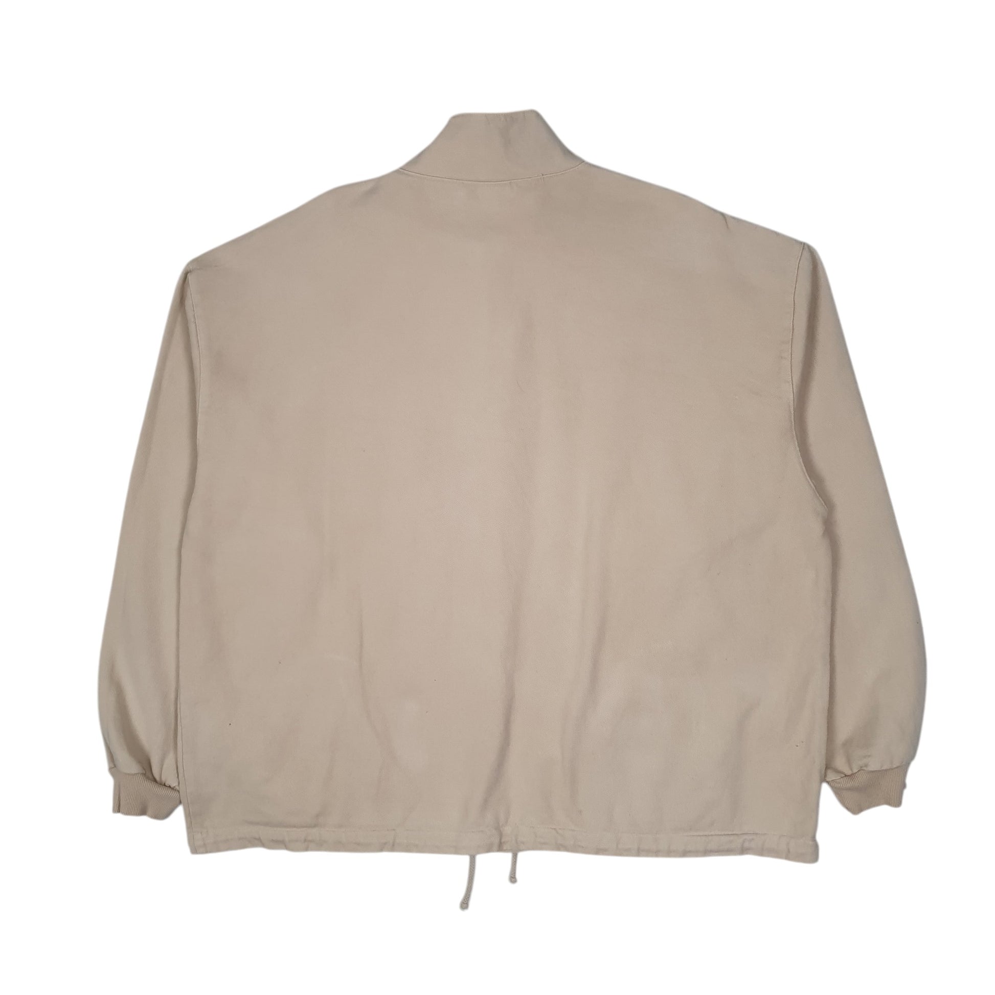 Mens Beige Wek UK Pullover Quarter Zip Smock  Coat