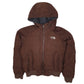Womens Brown The North Face Hooded Cropped  Coat
