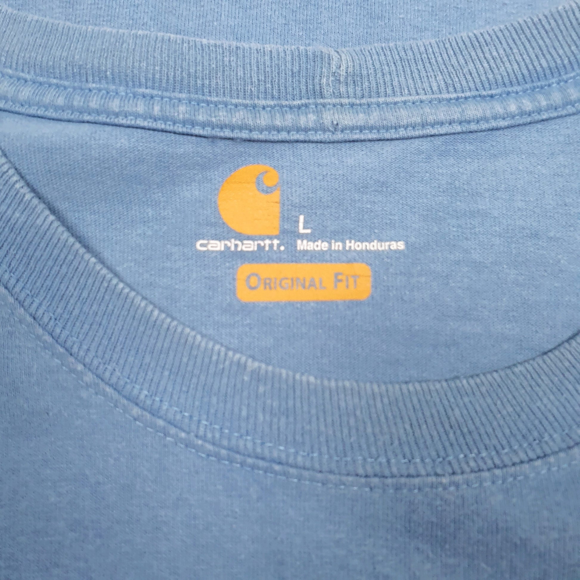 Mens Blue Carhartt   T Shirt