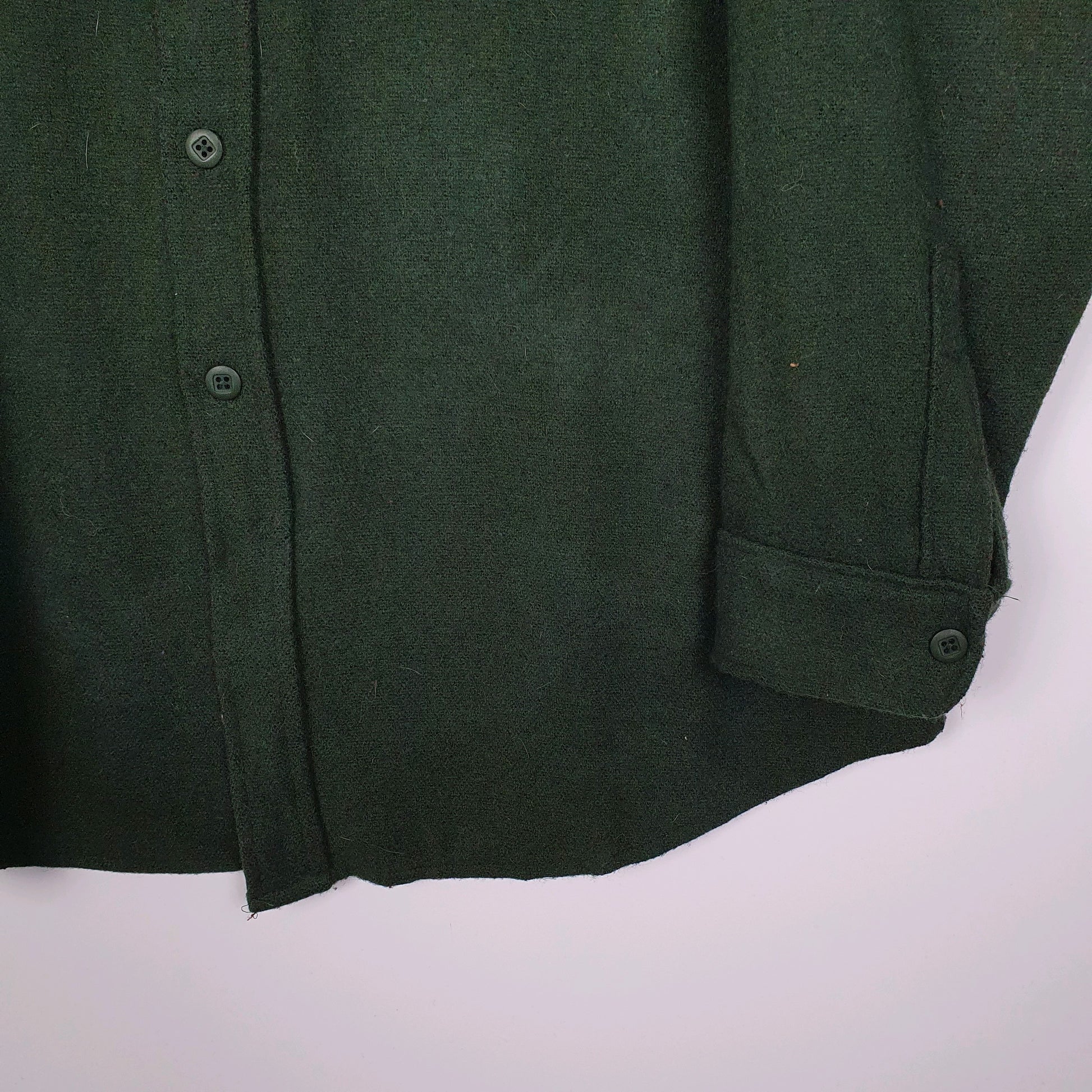 Mens Green Woolrich Vintage 1980s Thick Shacket Jacket  Shirt