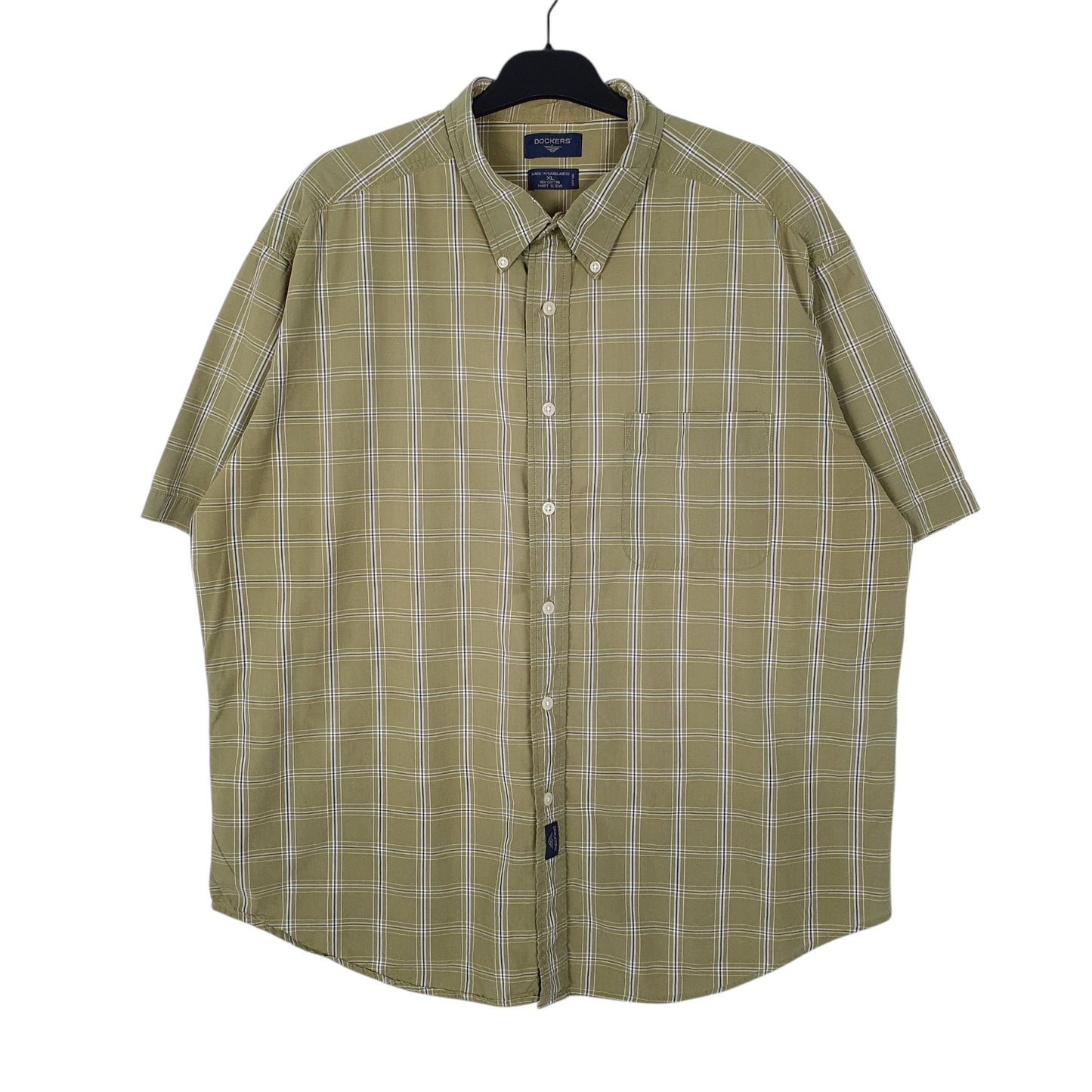 Mens Green Dockers  Short Sleeve Shirt