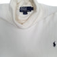 Mens Cream Polo Ralph Lauren Vintage 90s Made In USA Turtle Neck Jumper