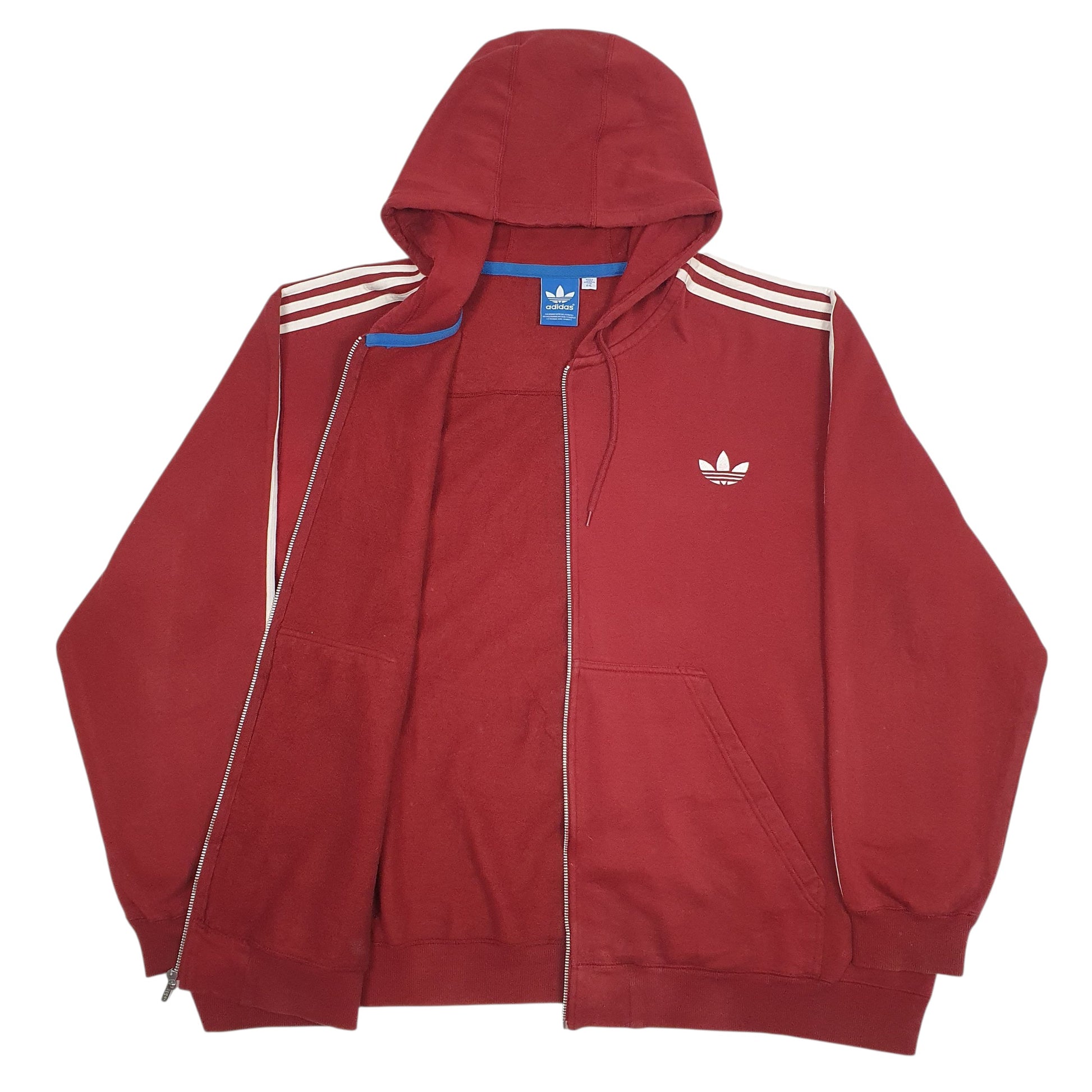 Mens Red Adidas  Full Zip Jumper