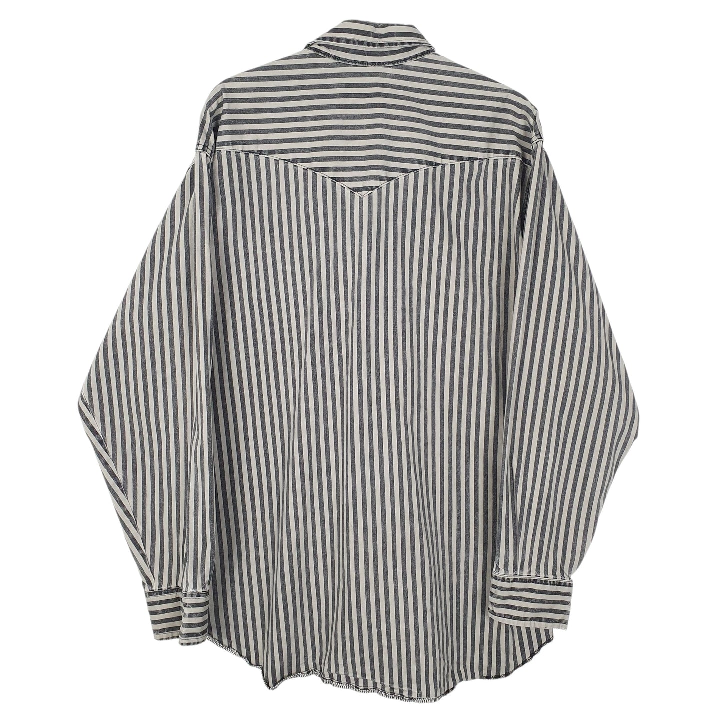 Mens Grey Wrangler Vintage 90s Made In USA  Shirt