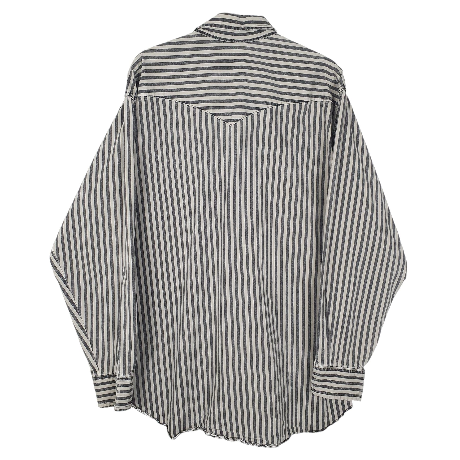 Mens Grey Wrangler Vintage 90s Made In USA  Shirt