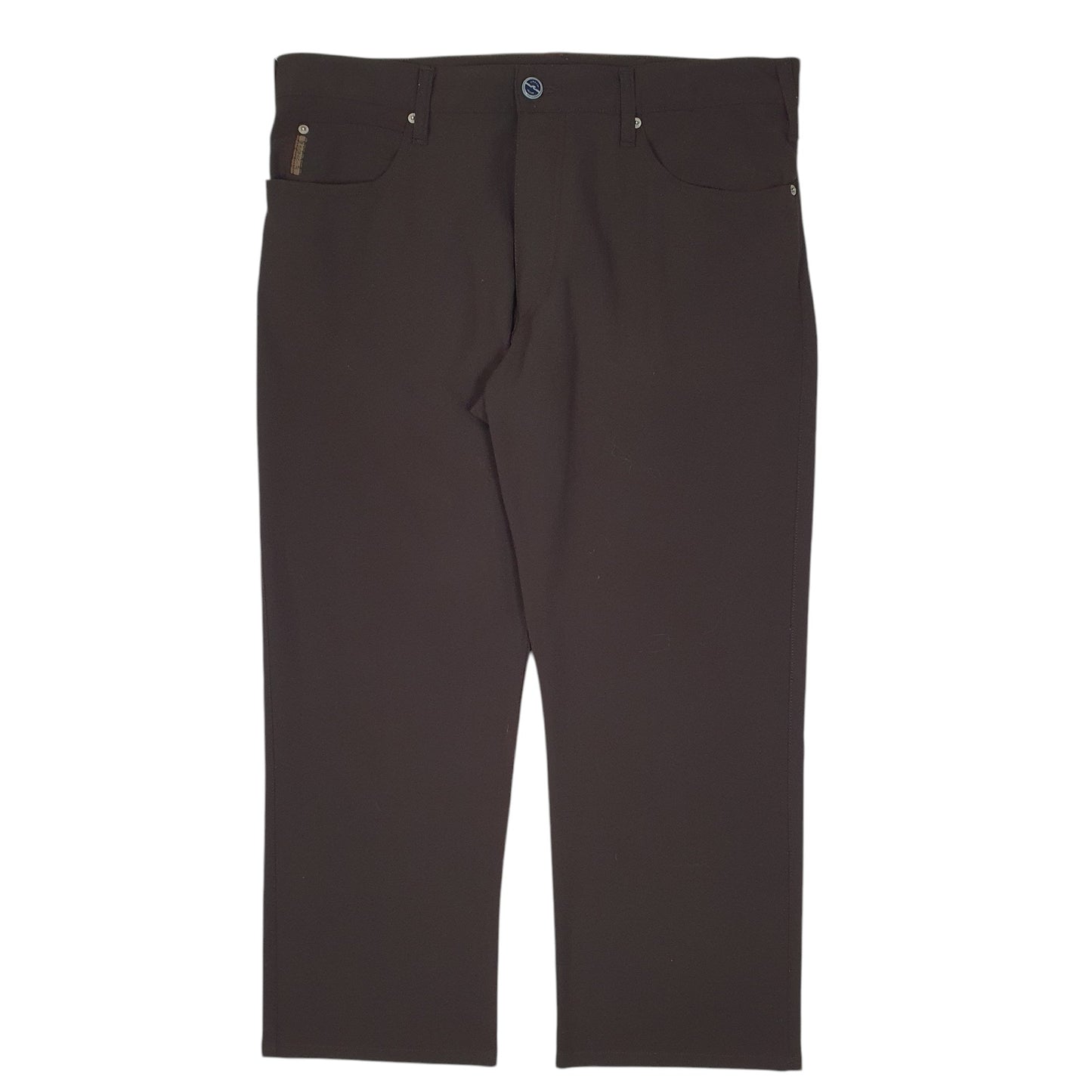 Mens Brown Armani Jeans Stretch Chino Trousers