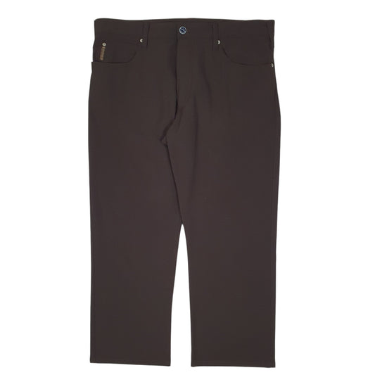 Mens Brown Armani Jeans Stretch Chino Trousers