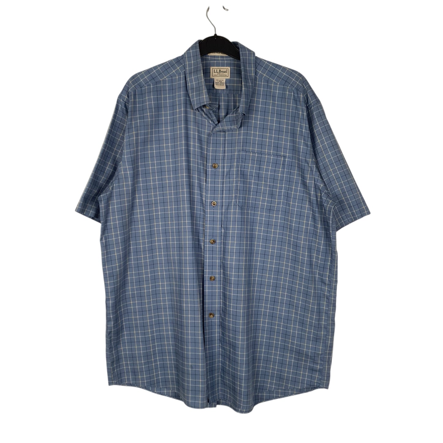 Mens Blue L.L.Bean  Short Sleeve Shirt