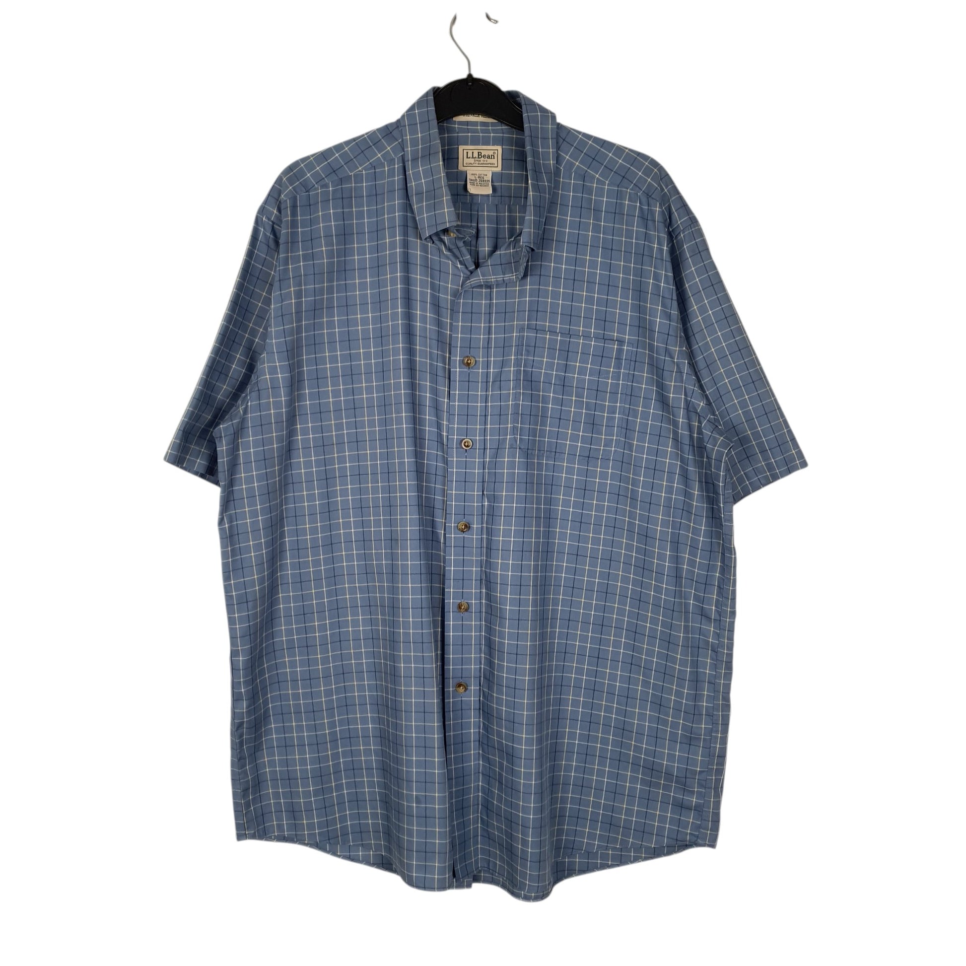 Mens Blue L.L.Bean  Short Sleeve Shirt