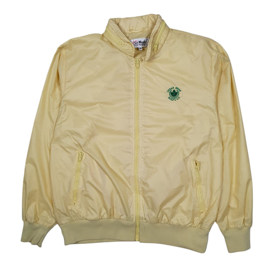 Womens Yellow La Mode Vintage 80s 90s Golf Hoodie Coat