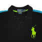 Mens Black Polo Ralph Lauren Custom Fit  Polo Shirt