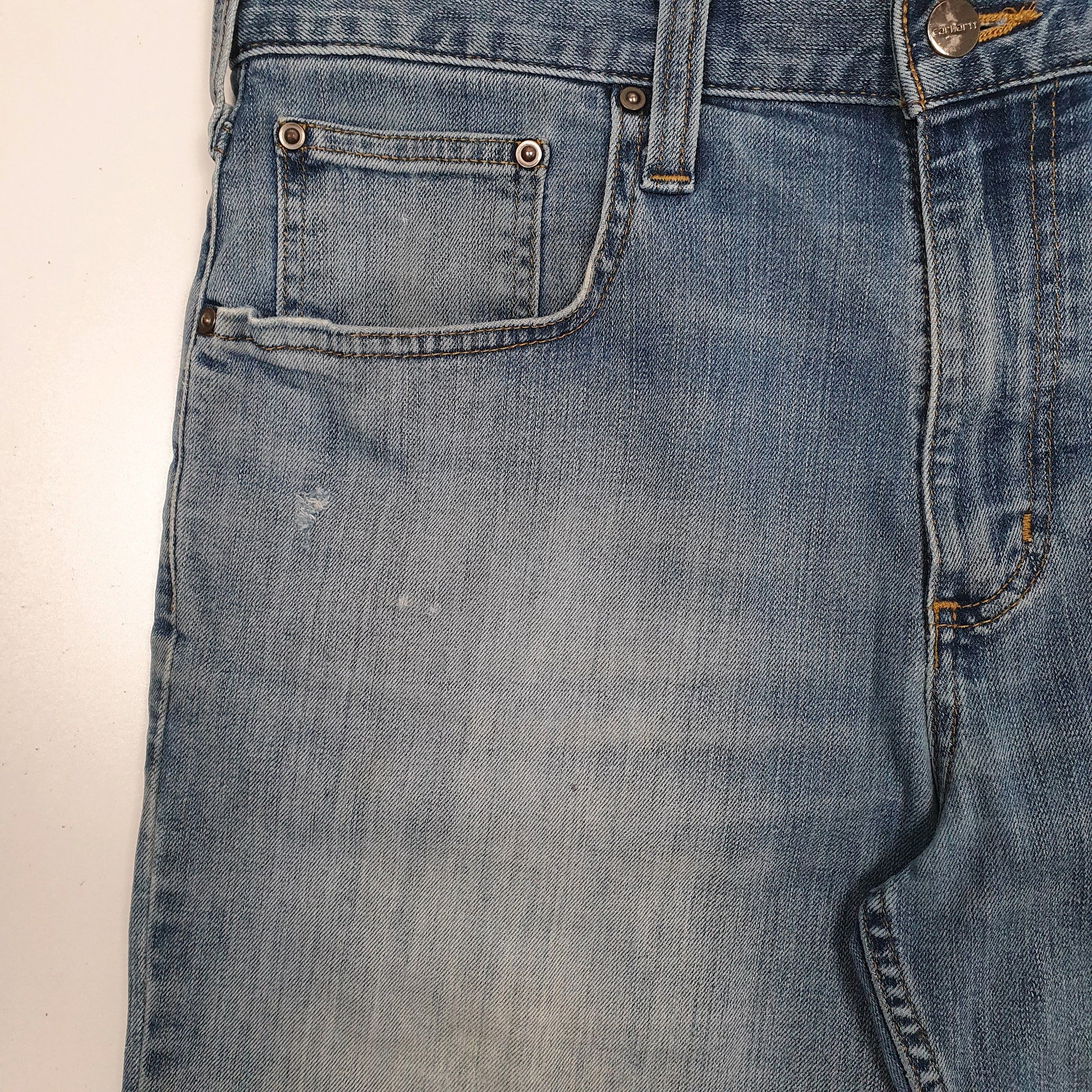 Mens Blue Carhartt   Shorts