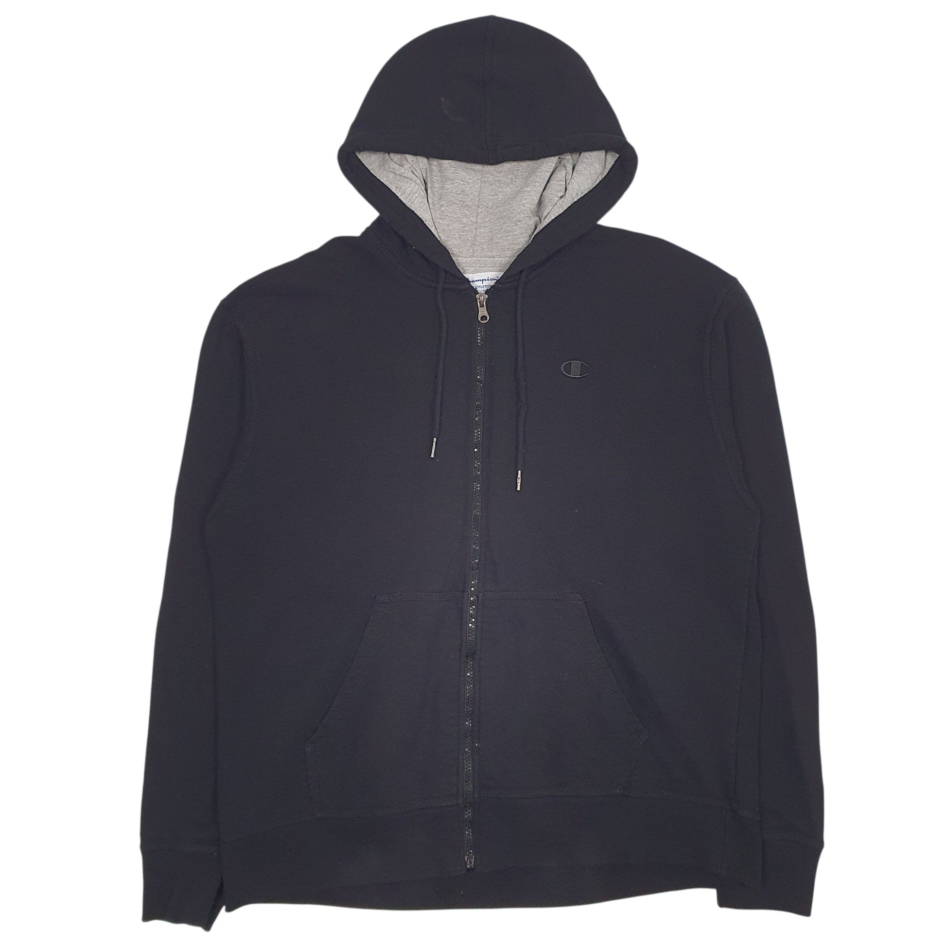 Mens Black Champion  Full Zip Jumper