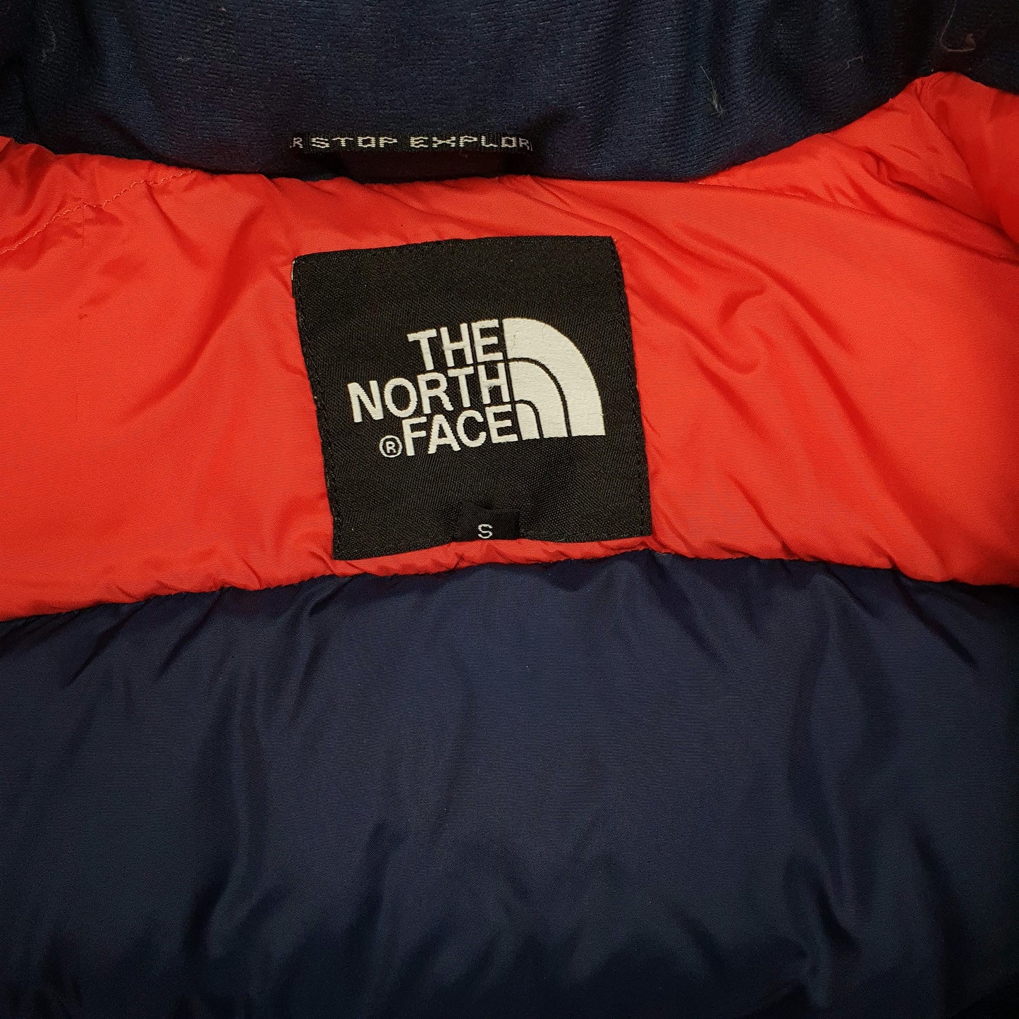 Womens Red The North Face Nuptse Hooded  Coat