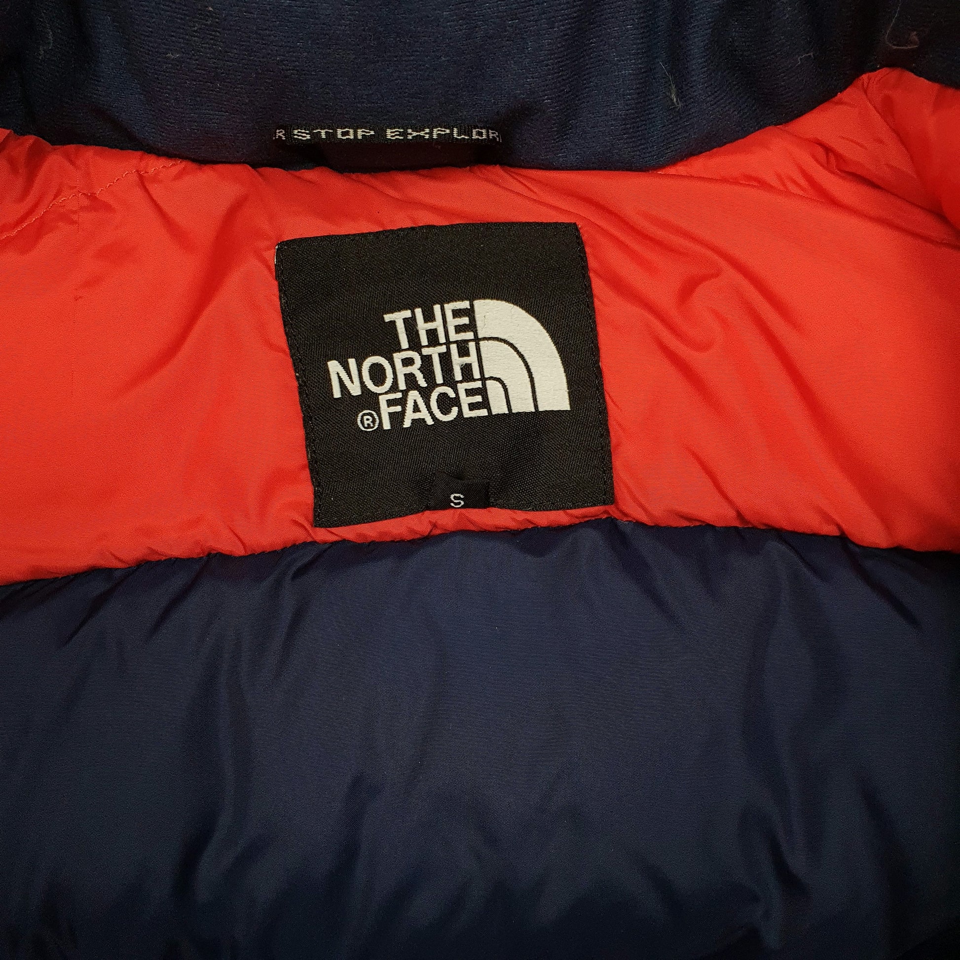 Womens Red The North Face Nuptse Hooded  Coat