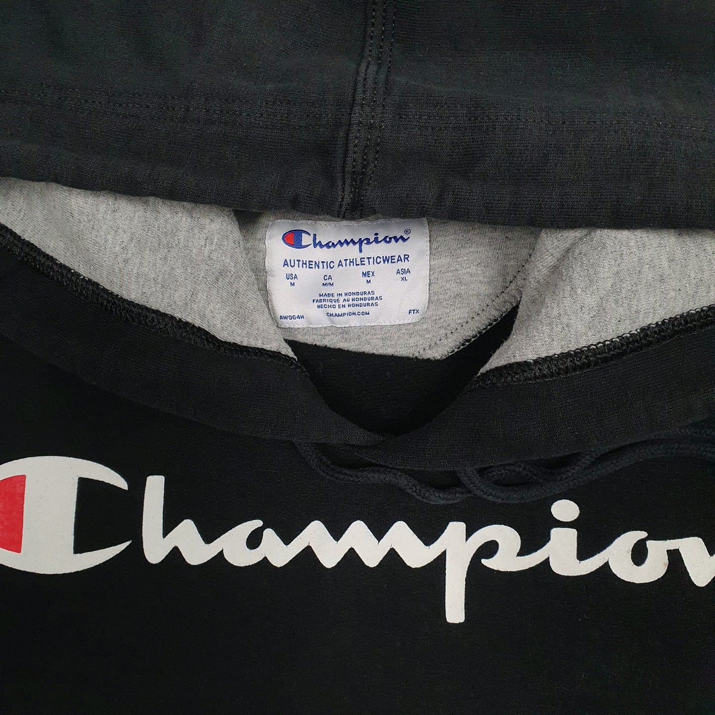 Mens Black Champion  Hoodie Jumper